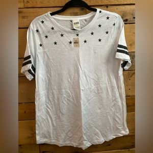 Victorias Secret VS Pink NWT Star Tee Large